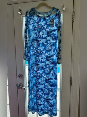 BREENA UPF 50+ MAXI IN BELLEVUE BLUE LILLY GULLS